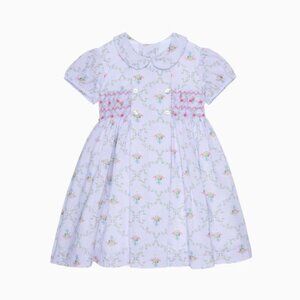 SOLD || Hill House Home x La Coqueta Arcadia Dress in Lilac Trellis